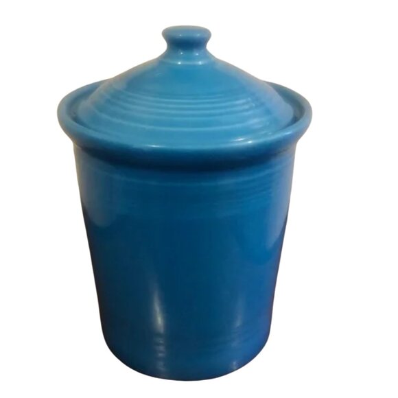 Retired Fiesta Peacock Blue Medium Canister & Lid (Intro 2005) - Picture 3 of 10